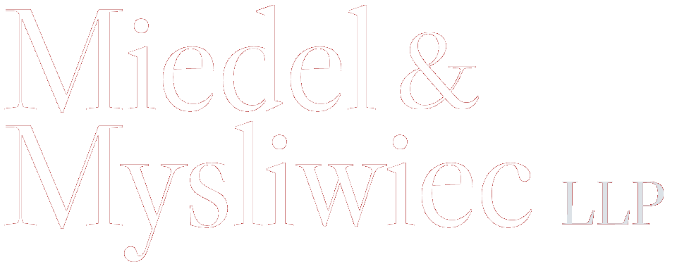 Miedel & Mysliwiec firm name graphic